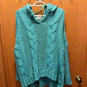 Oversized Knitted Hoodie Sweater - NWOT
